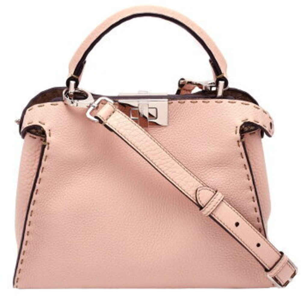 Fendi shoulder Essential pink leather Selleria handbag Peekaboo - Picture 2 of 6